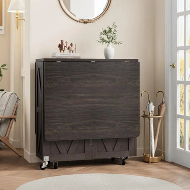 Versatile Folding Kitchen & Dining Table with Wheels - InspiredGrabs.com